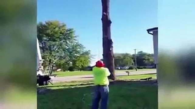 Hem ağaç kesip hemde uçmayı öğrenen adam