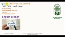 English Questions Asked on 11 March in SSC CHSL 2018 | All Shifts | in English