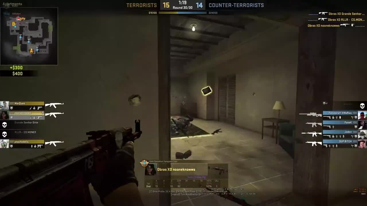 When you win the round all alone. Nice ace!