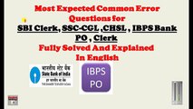 spotting error for bank po | IBPS PO | CLERK | SSC-CGL | in English | Part 7