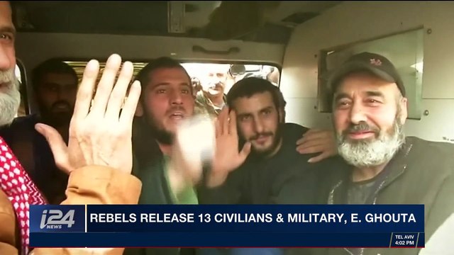 i24NEWS DESK | Rebels release 13 civilians & military, E. Ghouta | Thursday, March 22nd 2018