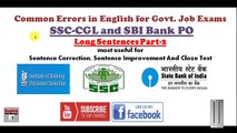 25 Most Expected Common Error Questions for SBI PO 2016 and SSC-CGL | in English