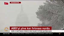 ABD'yi yine kar fırtınası vurdu