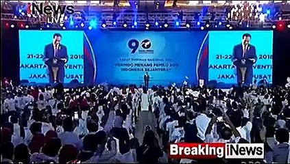Keren, Pak Jokowi Sindir Tukang Nyinyir Saat Memberikan Pidato Sambutan Rapimnas Perindo 2018