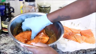 HEALTHY EATING SCORED SALMON & HOW TO PLATE : COOK WITH ME