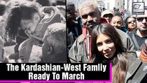 Kim Kardashian & Kanye West Attend March For Our Lives Rally With Family