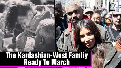 Kim Kardashian & Kanye West Attend March For Our Lives Rally With Family