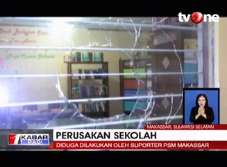 Perusakan Sekolah Terekam CCTV, Diduga Ulah Suporter PSM