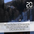 Une télécabine tombe sur une piste de ski dans les Alpes