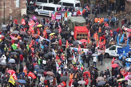 Grève du 22 mars - le cortège strasbourgeois