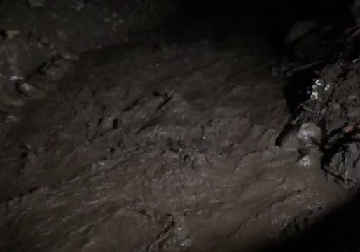 Montecito Creek Flow Increases as Heavy Rain Moves In