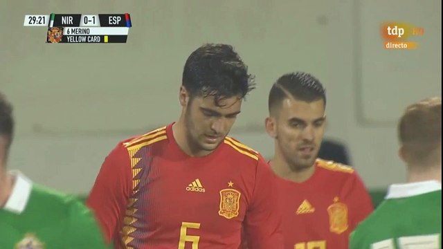 Liam Donnelly Goal (Pen) Northern Ireland U21s 1-1 Spain U21s - 22/03/18
