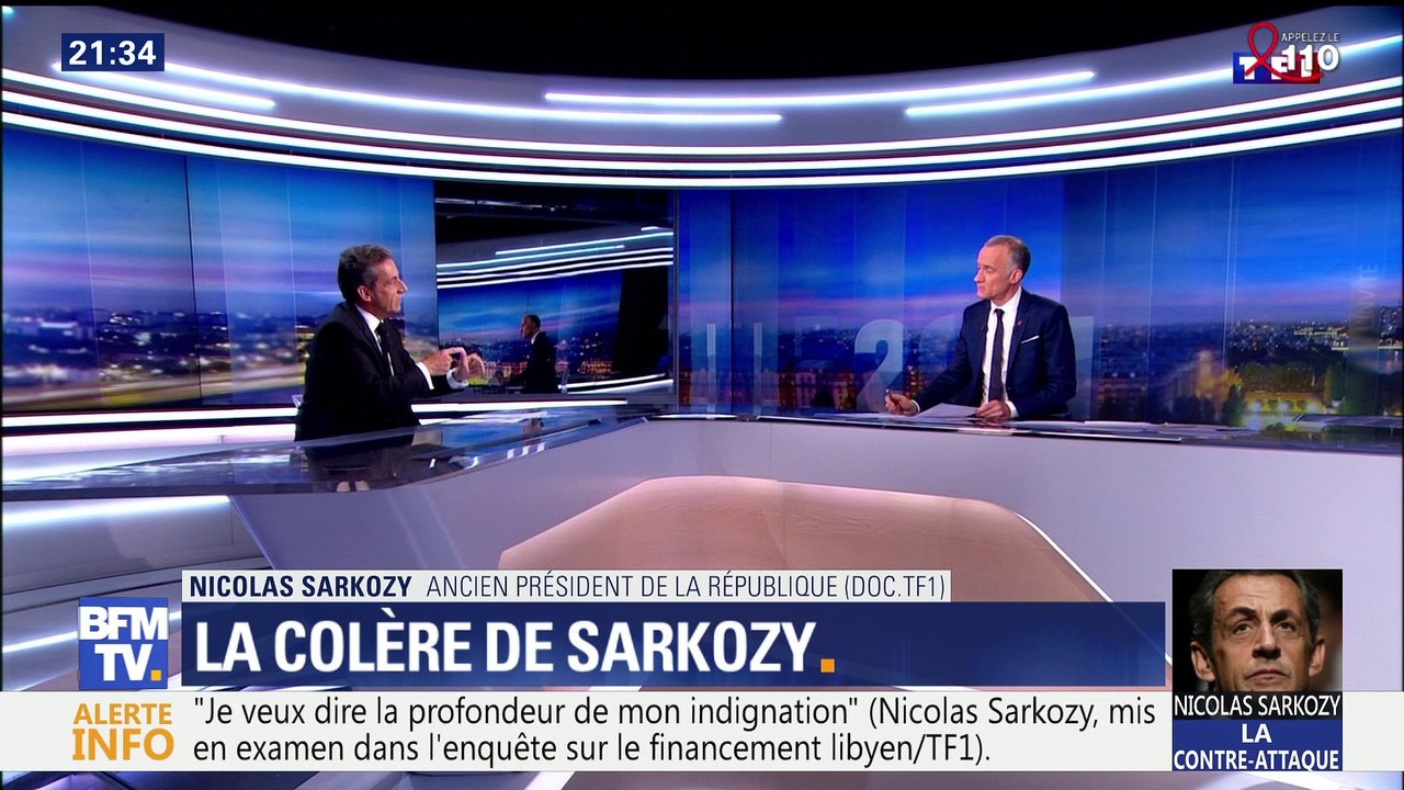 Soupçons de financement libyen: Nicolas Sarkozy s'est exprimé sur le plateau de TF1 (2/2)