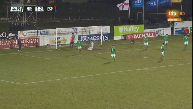 Borja Mayoral Goal - Northern Ireland U21s 2-3 Spain U21s - 22/03/18