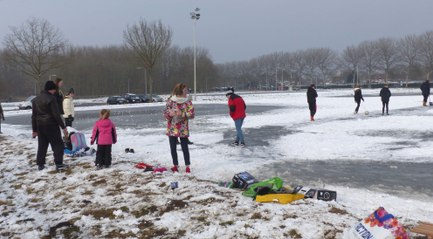 Sneeuw en schaatspret op 3 maart 2018 / Spijkenisse