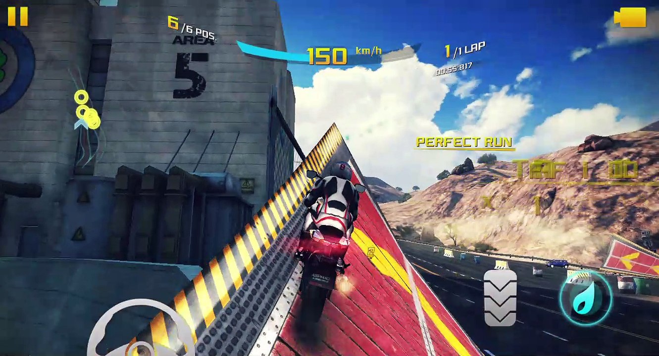 Asphalt 8  Airborne || Moto Bike Race - Suzuki GSX-R750:: Good speed  and  stunt
