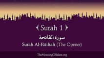 Quran- 1. Surah Al-Fatihah (The Opener)- Arabic and English translation HD