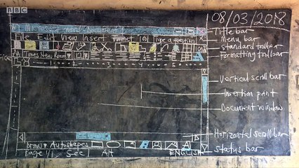 Richard Appiah Akoto teaches computer studies - without a computer