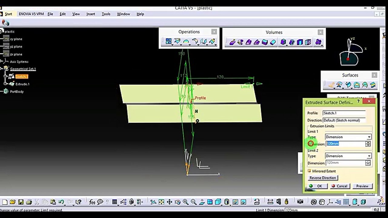 Plastic component in catia surfacing - catia basic surface with tips ...