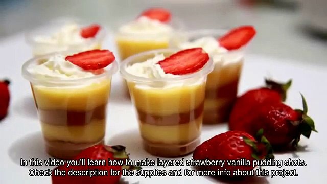 Make Layered Strawberry Vanilla Pudding Shots - DIY Food & Drinks - Guidecentral