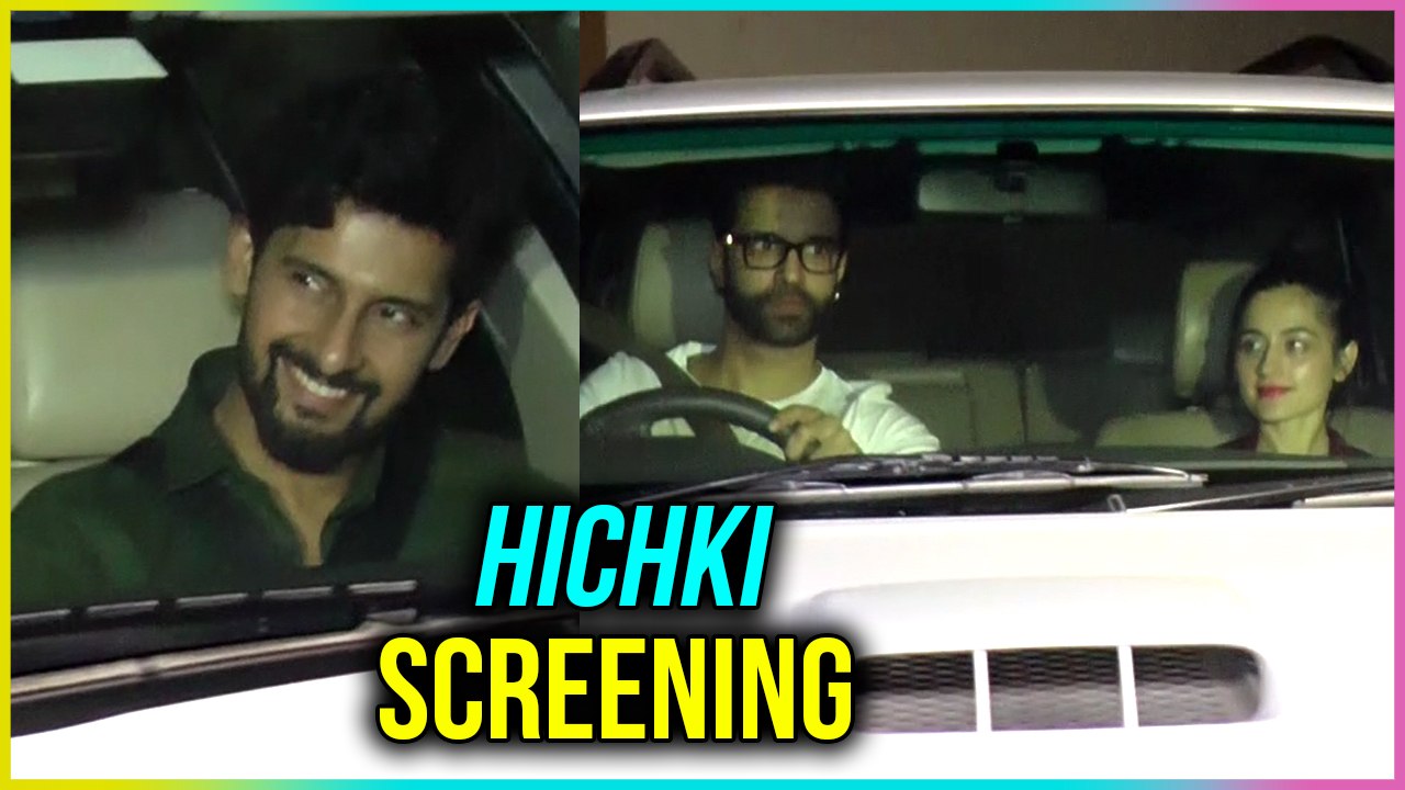 Ravi Dubvey, Aamir Ali, Sanjeeda Shaikh At Rani Mukerji's Hichki Screening For Telly Celebs