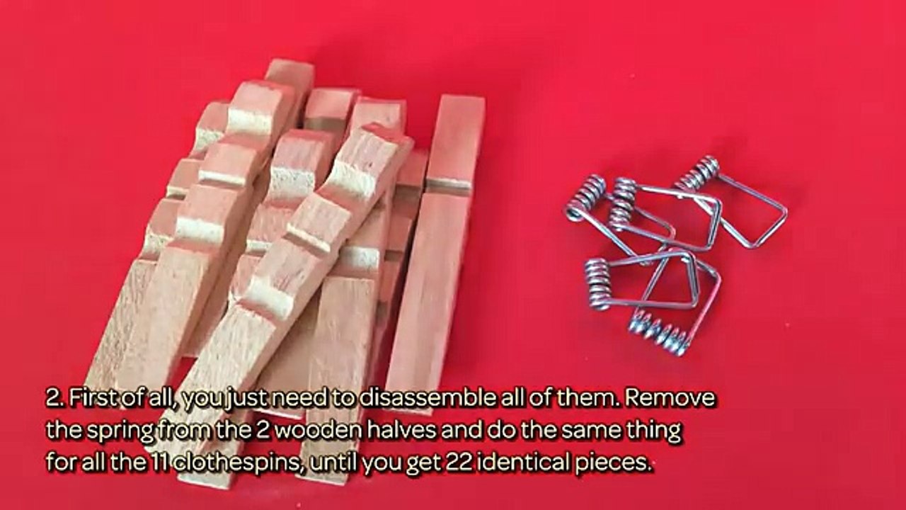 How To Make a Stylish Mini Clothespins Chair...