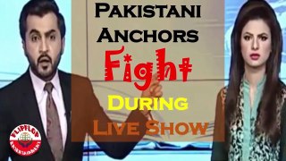 Live Fight by Pakistani Anchors During Live TV Show