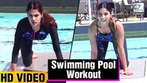 Rhea Chakraborty And Tanisha Mukherjee Speedo And Aquaphysical Workout