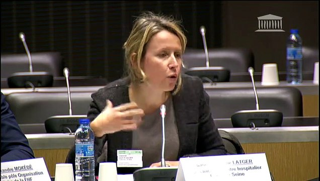 Gestion des événements climatiques majeurs : Mme Catherine Latger, dir. du Centre hospitalier Rives de Seine et de M. Alexandre Mokédé, resp. du pôle Organisation sanitaire de la FHF - Mardi 20 mars 2018