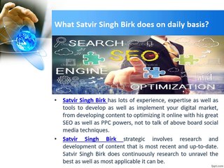 Satvir Singh Birk Strategic Involves Research And Development