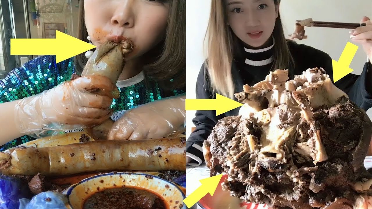 EATING SHOW COMPILATION-CHINESE FOOD-MUKBANG-Greasy Chinese Food-Beauty eat strange food-NO.86