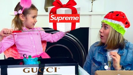 Mistery Box с GUCCI SUPREME и VANS для Кати и мамы ⁄ Угадай стоимость МЕГА ДОРОГОЙ коробки⁄ ЧЕЛЛЕНДЖ