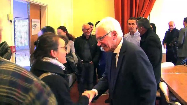 Gaby Charroux, maire de Martigues, au micro de Fabienne Verpalen