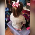 This little girl does not want Toys 'R' Us to close