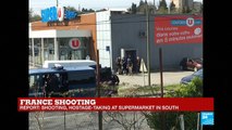 France: Police move in and surround Trèbes'' supermarket, unconfirmed reports of hostages freed