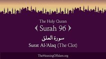 Quran- 96. Surah Al-Alaq (The Clot)- Arabic and English translation HD