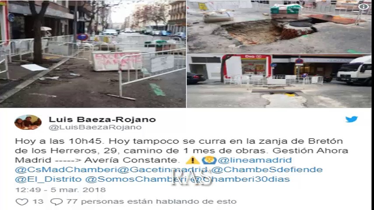 Bochorno tuitero de PP y Ciudadanos al cargar contra Carmena por unas obras que son de Cifuentes.