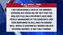Trump Says He Might Veto Spending Bill