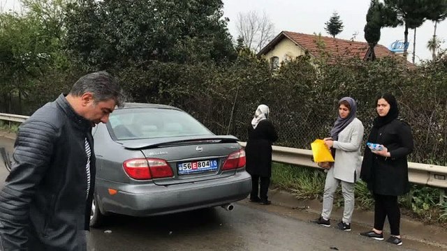 7 araç birbirine girdi... Tem kilitlendi