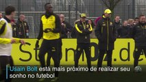 Usain Bolt treina no Borussia Dortmund