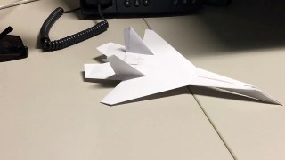 Paper Airplane Sukhoi 27
