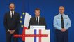 #Trèbes #Carcassonne Emmanuel Macron salue "particulièrement le courage d'un officier supérieur de la gendarmerie qui s'est porté volontaire pour se substituer aux autres otages (...) Il lutte actuellement contre la mort", Emmanuel Macron