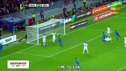 Miranda Goal - Russia 0-1 Brazil - 23.03.2018