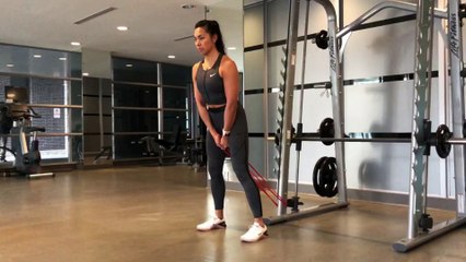 Resistance Band Workout: Pull-Throughs with Band