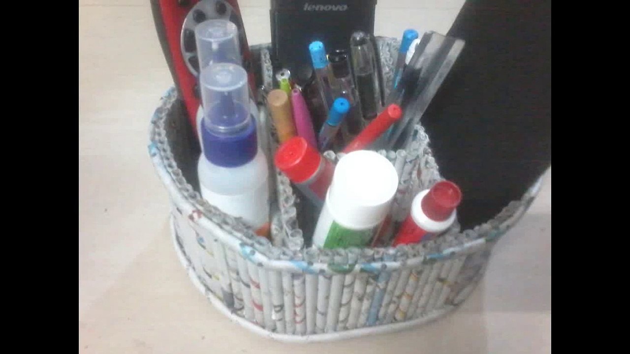 DIY_ How to make 5 compartment multi purpose desk organizer_pen_mobile hodler-ne