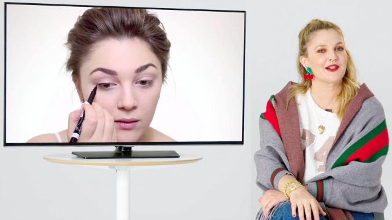 Drew Barrymore Fact Checks Beauty Tutorials on YouTube