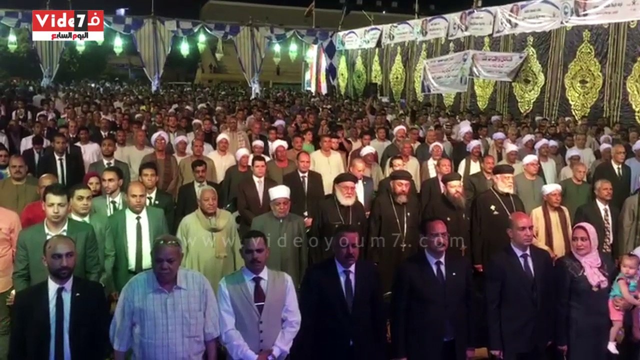 حزب مستقبل وطن يبدأ فعاليات مؤتمر دعم السيسي بترديد النشيط الوطنى
