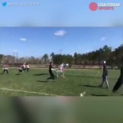 Jaw-dropping Ultimate Frisbee catch