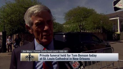 Jim Mora describes funeral and second line parade in honor of Tom Benson in New Orleans Friday