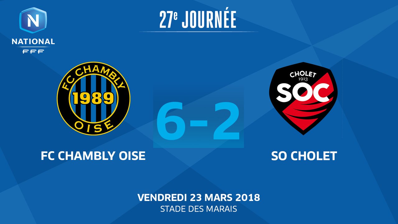 J27 : FC Chambly - SO Cholet (6-2), le résumé